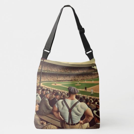 Strongman Watching Baseball Shoulder Tote クロスボディバッグ (正面)