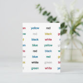 Stroopテスト英語 ポストカード (スタンド正面)