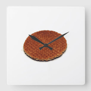 Stroopwafel スクエア壁時計