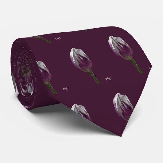 Stropdas tulp paars ネクタイ (ロール)
