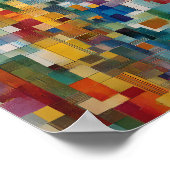 Structural Chaos Art: Technical Grid Break Tile ポスター (角)