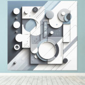 Structured Dimensional Flow キャンバスプリント (インサイチュ (ウッドフロア))