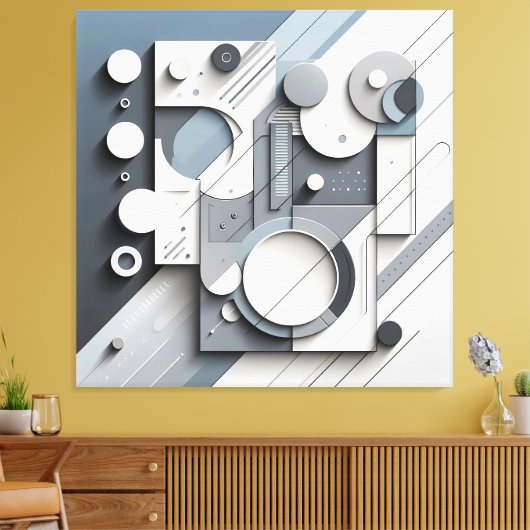 Structured Dimensional Flow キャンバスプリント (インサイチュ (リビング))