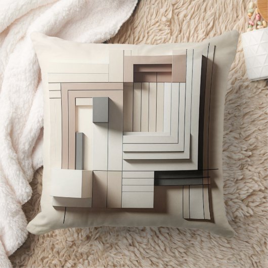 Structured Geometric Blocks  クッション (ブランケット)