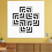 Structured Geometry | Modern キャンバスプリント (インサイチュ (リビング))