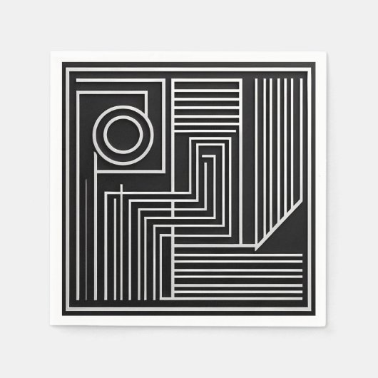 Structured Orbit Lines スタンダードカクテルナプキン (正面)