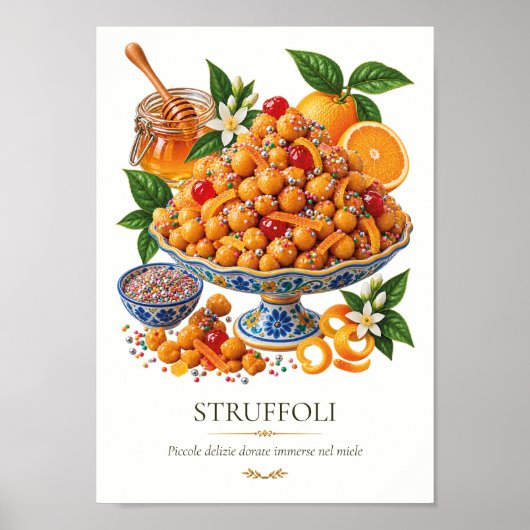 Struffoli – Vintage Italian Dessert ポスター (正面)