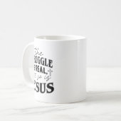 Struggle And Jesus For Christian God Lover Funny コーヒーマグカップ (正面左)