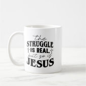 Struggle And Jesus For Christian God Lover Funny コーヒーマグカップ (左)