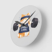 Struggle is Real ラウンド壁時計 (傾斜)