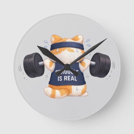 Struggle is Real ラウンド壁時計 (正面)