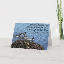 Struggling Past Inspiration Blank Greeting Card カード