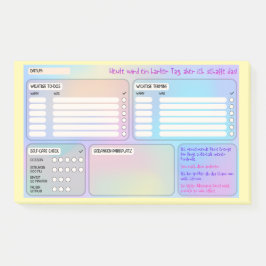 Struktur-Haftnotizen für Fokus & Self-Care  ポストイット