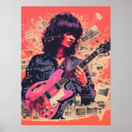 Strumming Elegance:ロックの芸術 ポスター