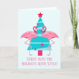 Strut Into the Holidays with Style Flamingos シーズンカード