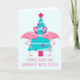 Strut Into the Holidays with Style Flamingos シーズンカード