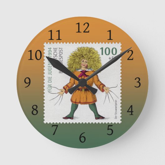 "Struwwelpeter"の不評悪いグルーミングの習慣の~ ラウンド壁時計 (正面)