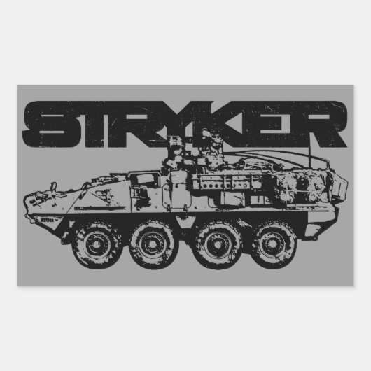 Stryker Rectangleステッカー 長方形シール (正面)