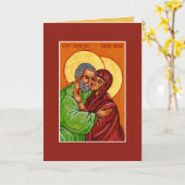 Stsアン及びジョアキムの空白のな挨拶または祈りの言葉カード カード (黄色い花)