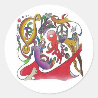 sts9ステッカー ラウンドシール