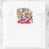 sts9ステッカー ラウンドシール (バッグ)