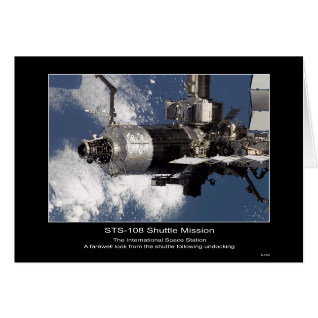 STS-108 Sから見られる国際宇宙局 (正面横)