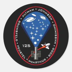 STS 125の代表団パッチ ラウンドシール