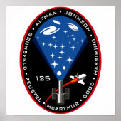 STS 125 Mission Patch ポスター (正面)