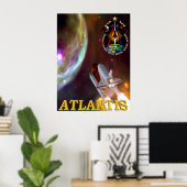 STS 129パッチ ポスター (ホームオフィス)