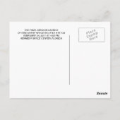 STS 133の検出の発表 ポストカード (裏面)