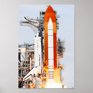 STS-135宇宙シャトルアトランティス側の写真立ち上げ ポスター