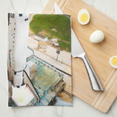 STS-135宇宙シャトルアトランティス打ち上げ キッチンタオル (四つ折り)