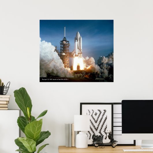 STS-1 Launch ポスター (ホームオフィス)
