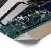 STS-77シャトルエンデバーとSTS-77乗組員のポーズ ポスター (角)