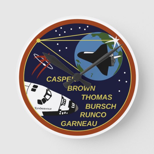 STS-77 ラウンド壁時計 (正面)