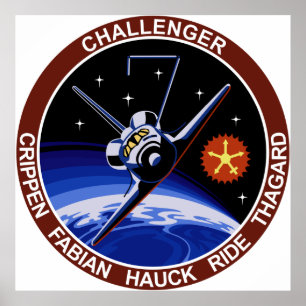 STS-7:チャレンジャーOV-99 & Sally Ride ポスター