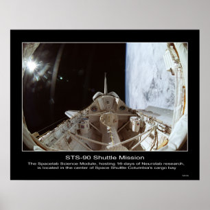 STS-90 NeuroLab宇宙・モジュール。 ポスター