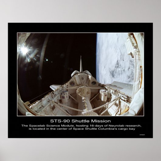 STS-90 NeuroLab宇宙・モジュール。 ポスター (正面)