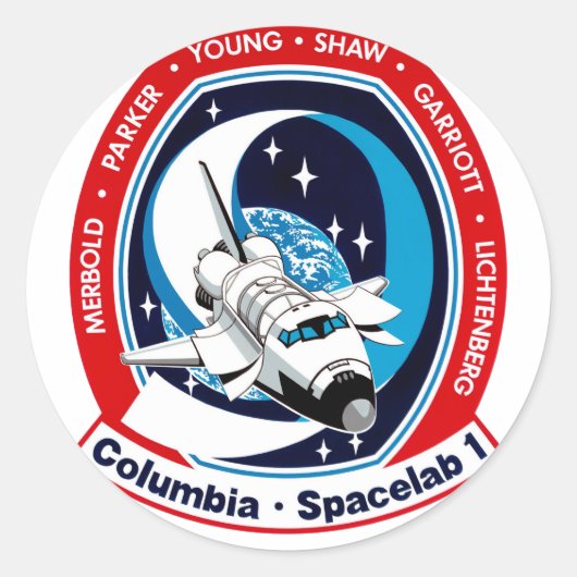 STS 9 Columbia: SKYLAB ラウンドシール (正面)