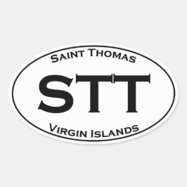 STT – セントトーマスヴァージン諸島ユーロスタイル楕円 楕円形シール