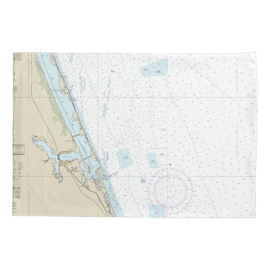 Stuart FL Authentic 航海の Chart ⚓🌊 枕カバー (裏面)