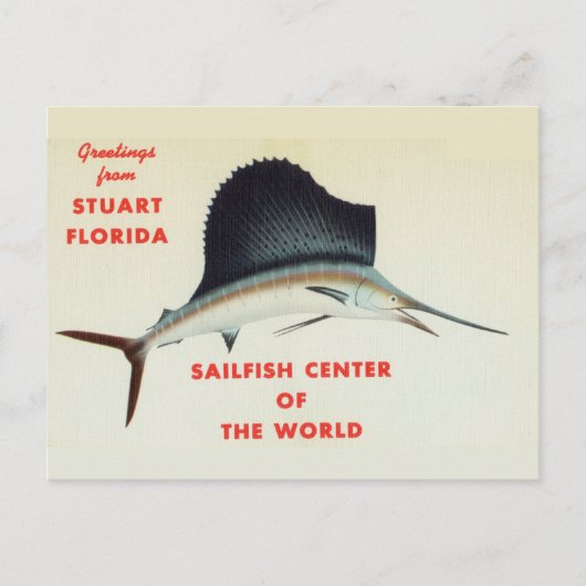 Stuart, Florida, Sailfish Centerからの挨拶 ポストカード (正面)