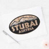 Stubai Austria木製サインオーバルシール 楕円形シール (封筒)