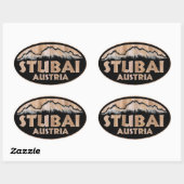 Stubai Austria木製サインオーバルシール 楕円形シール (シート)