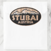 Stubai Austria木製サインオーバルシール 楕円形シール (バッグ)