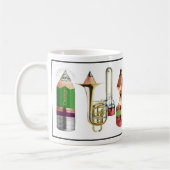 Stubbieの鉛筆のマグ#1の超現実的なタオ コーヒーマグカップ (左)