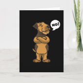 Stubborn Airedale Terrier Dog カード (正面)