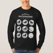 Stubborn Dachshund Tricks Chart Tシャツ (正面)