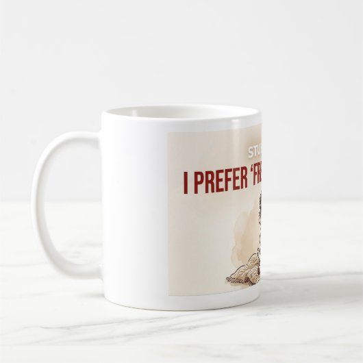 Stubborn Frenchie Minded Funny Dog Mom Gift コーヒーマグカップ (左)