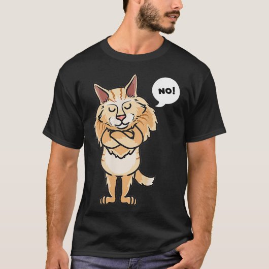 Stubborn Maine Coon Cat Tシャツ (正面)